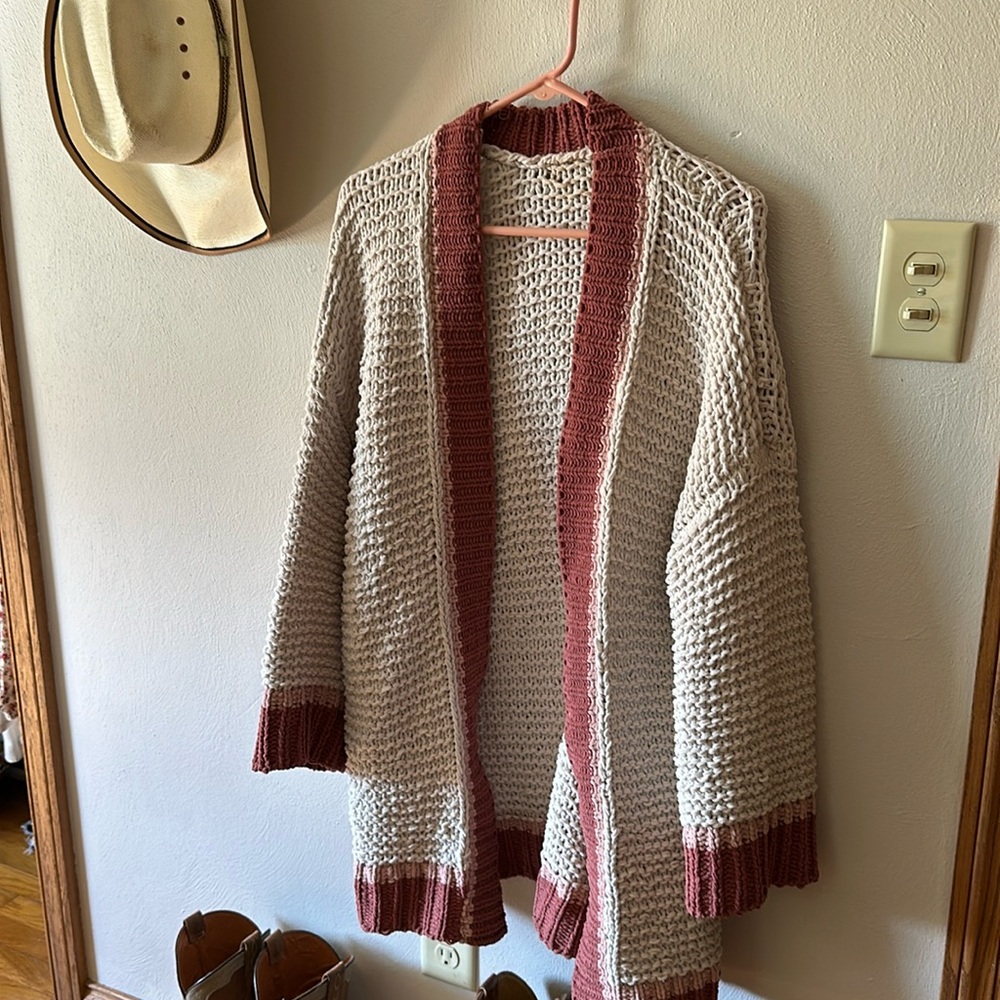 Western chunky yarn cardigan